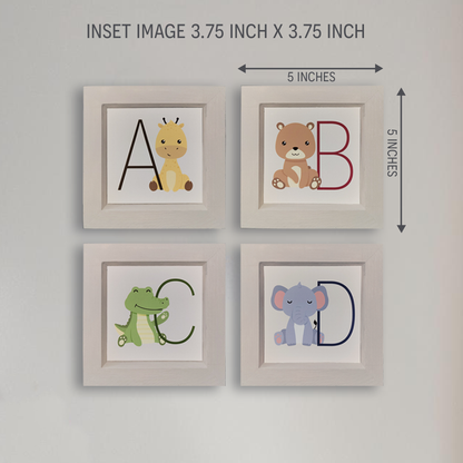 ABCD Nursery Wall Art (set of 4)