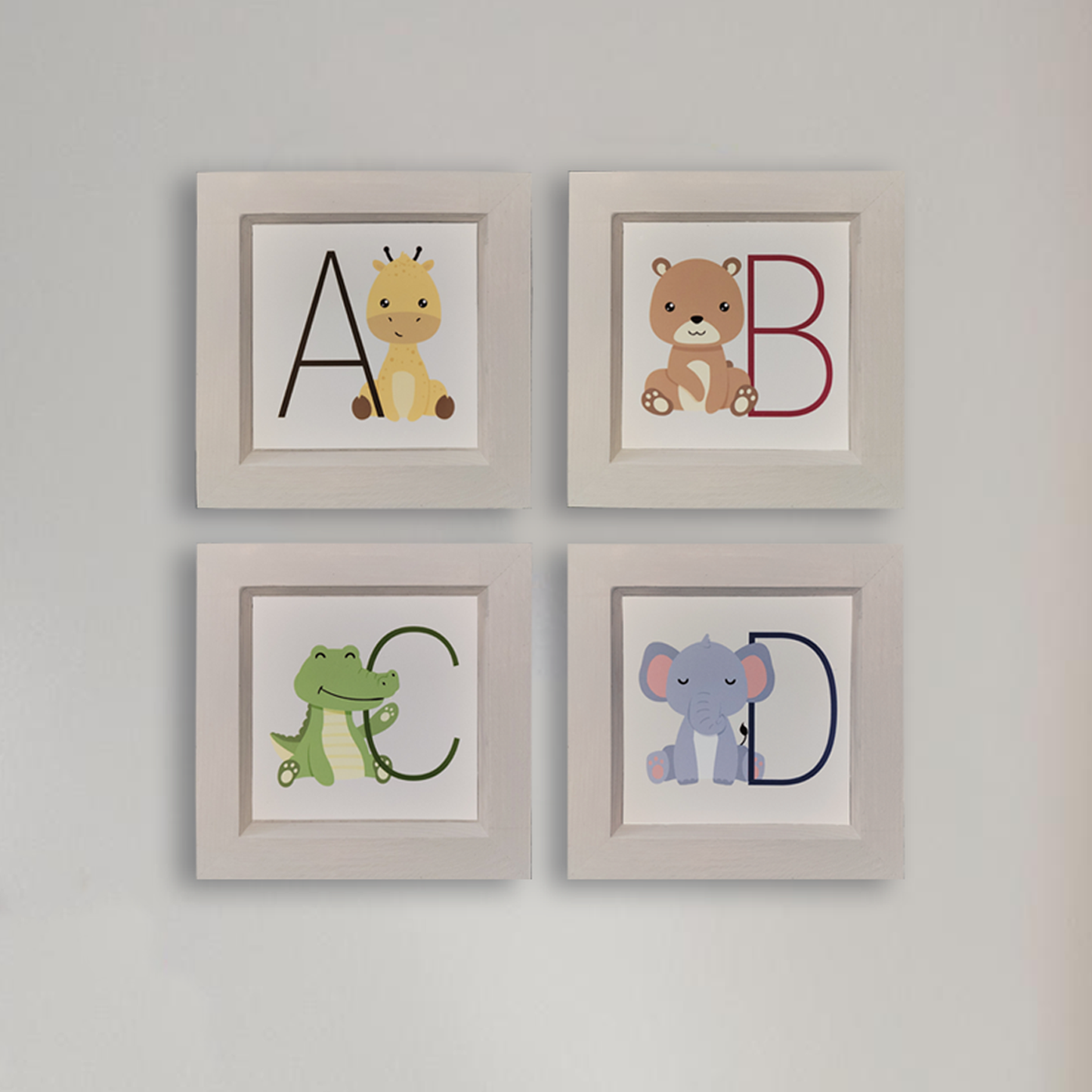 ABCD Nursery Wall Art (set of 4)