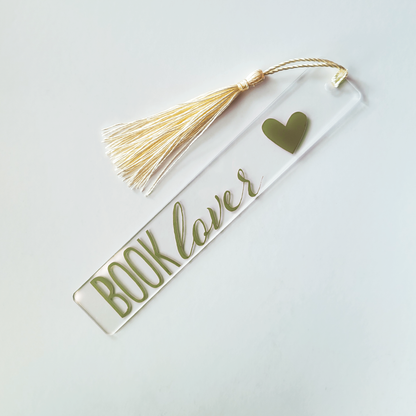 Book Lover Acrylic Bookmark