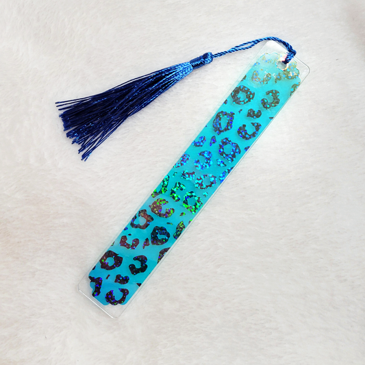 Cheetah Blues Acrylic Bookmark