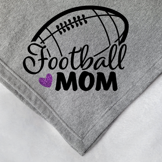 Football Mom Fleece Sweatshirt Blanket