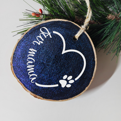 Fur Mama Wood Slice Ornament