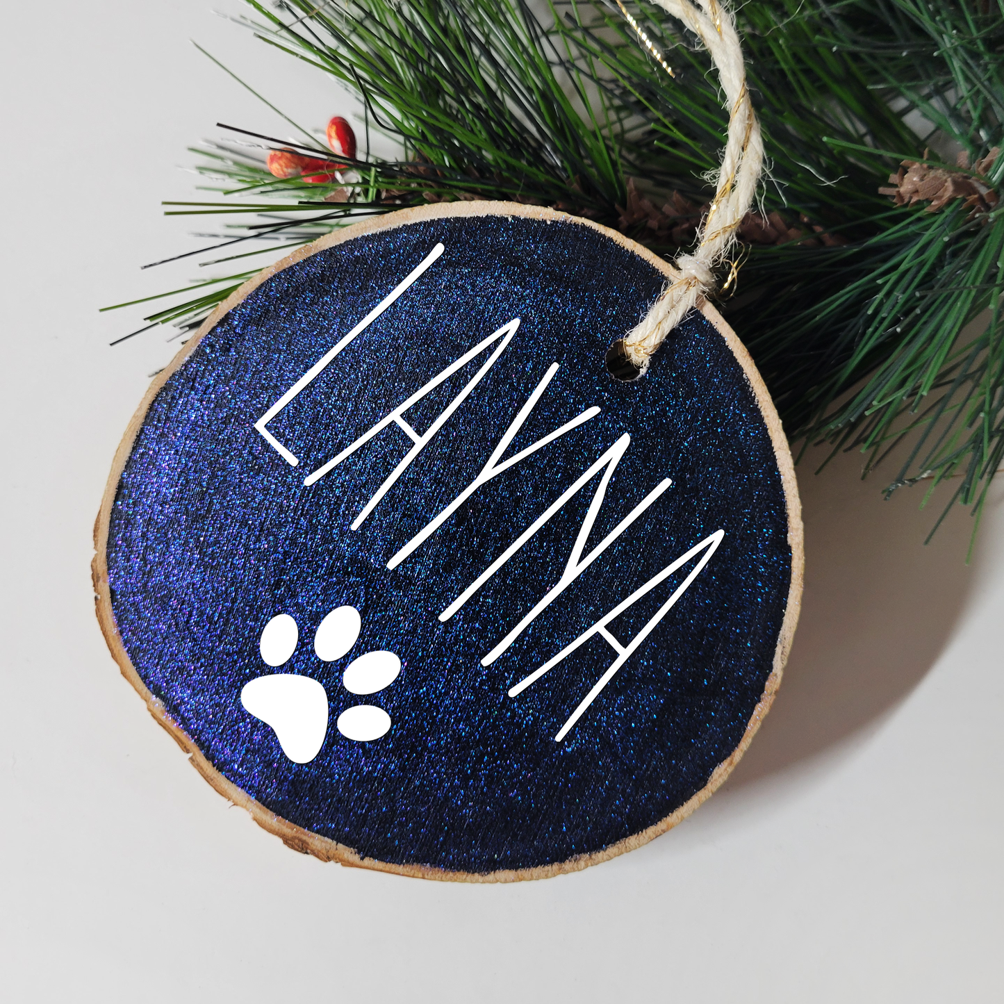 Fur Baby Wood Slice Ornament