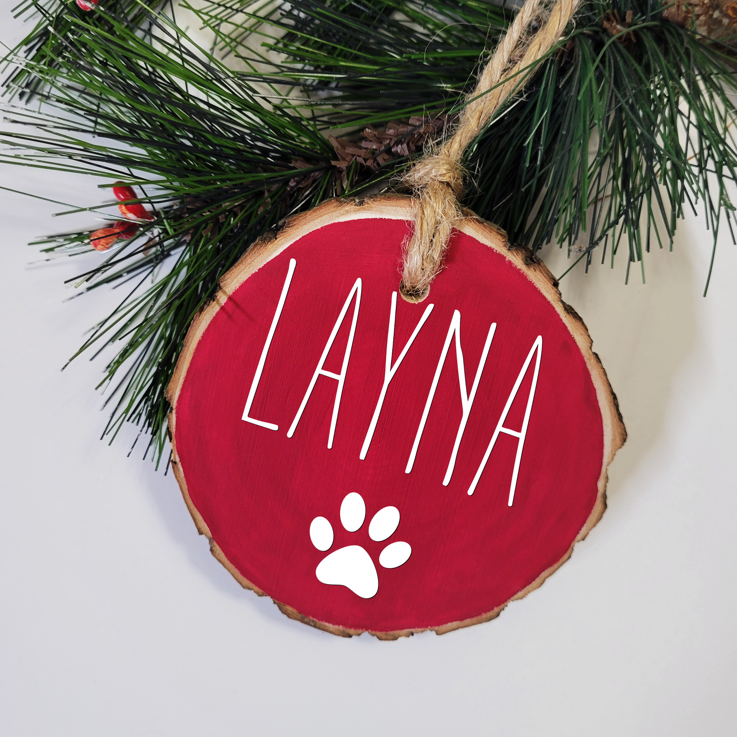 Fur Baby Wood Slice Ornament