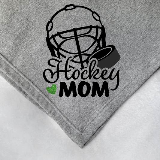 Hockey Mom Fleece Sweatshirt Blanket