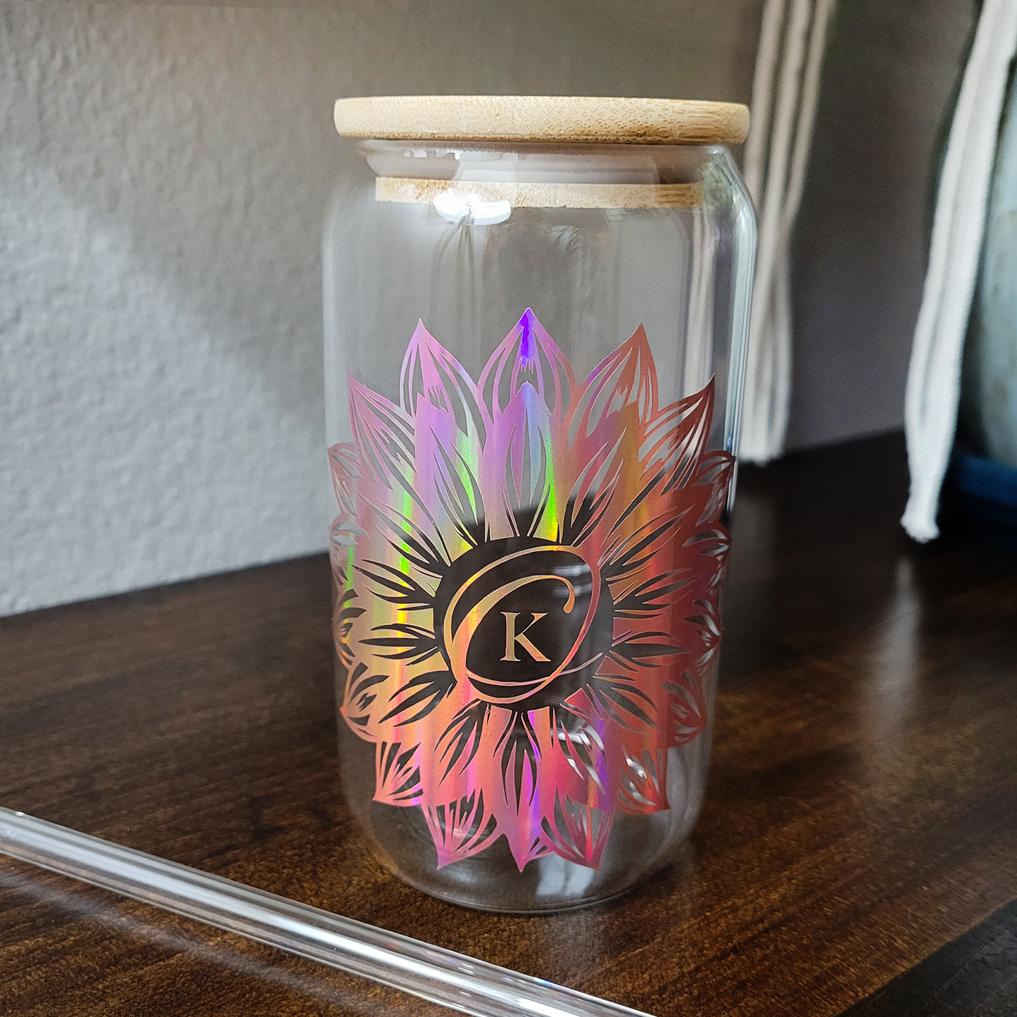 Sunflower Shine Glass Can