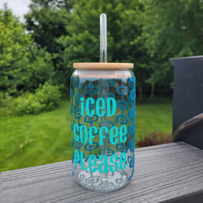 Iced Coffee Please Glass Can