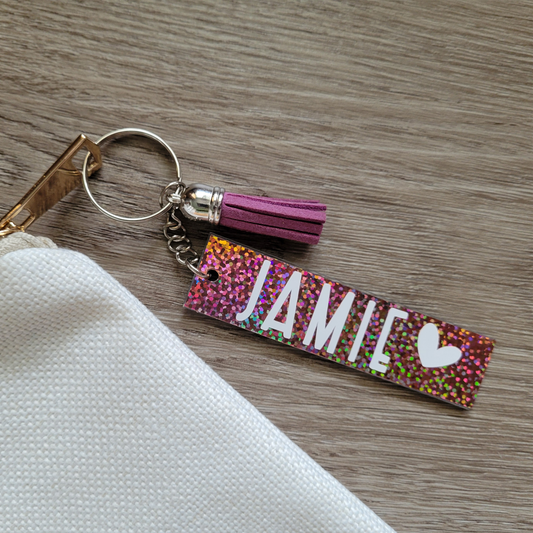 Oh My Glitter Custom Acrylic Keychain