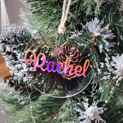 Holographic Personalized Acrylic Ornament