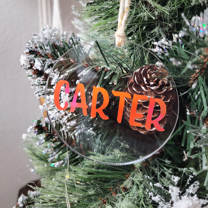 Holographic Personalized Acrylic Ornament