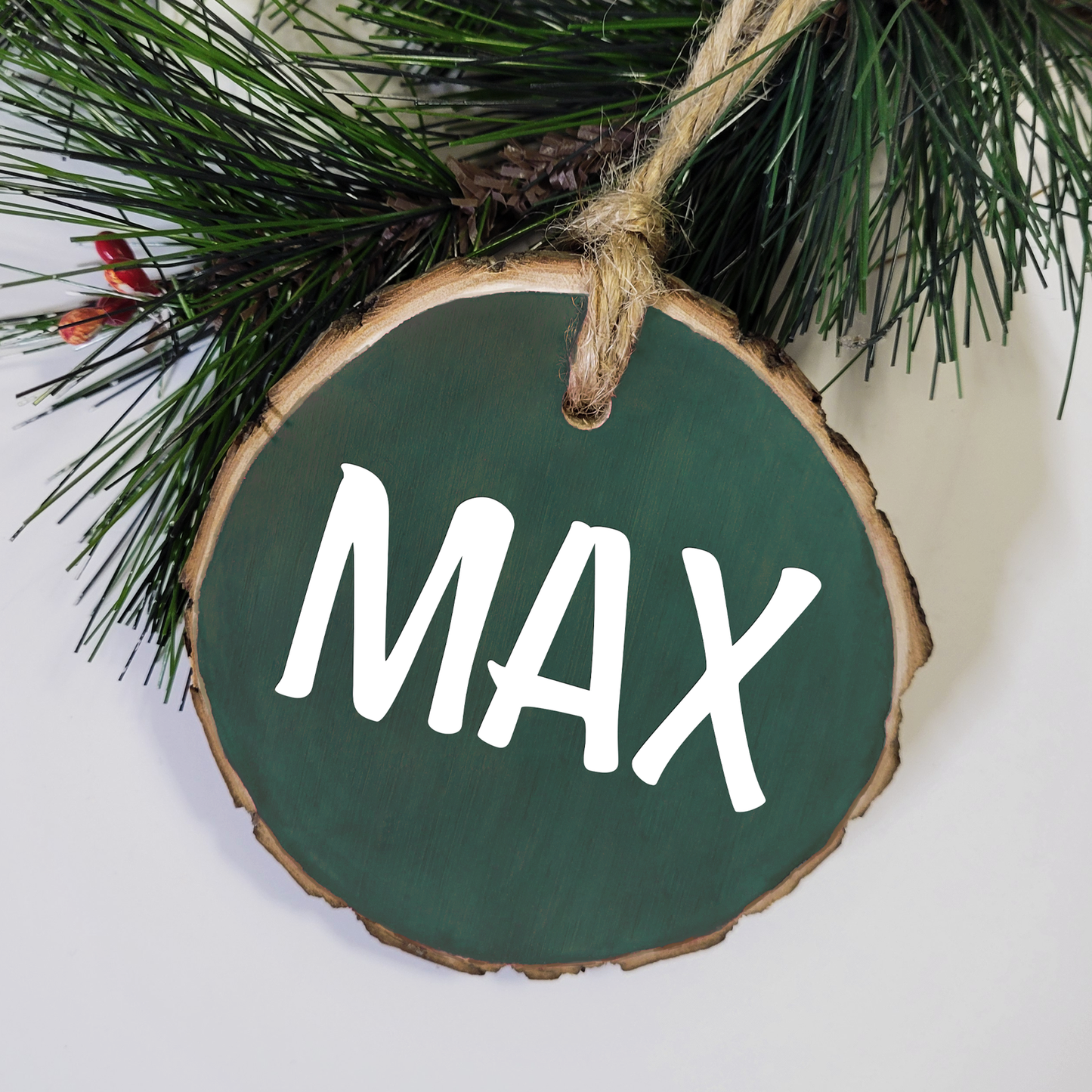 Personalized Wood Slice Ornament