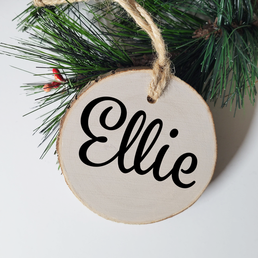 Personalized Wood Slice Ornament