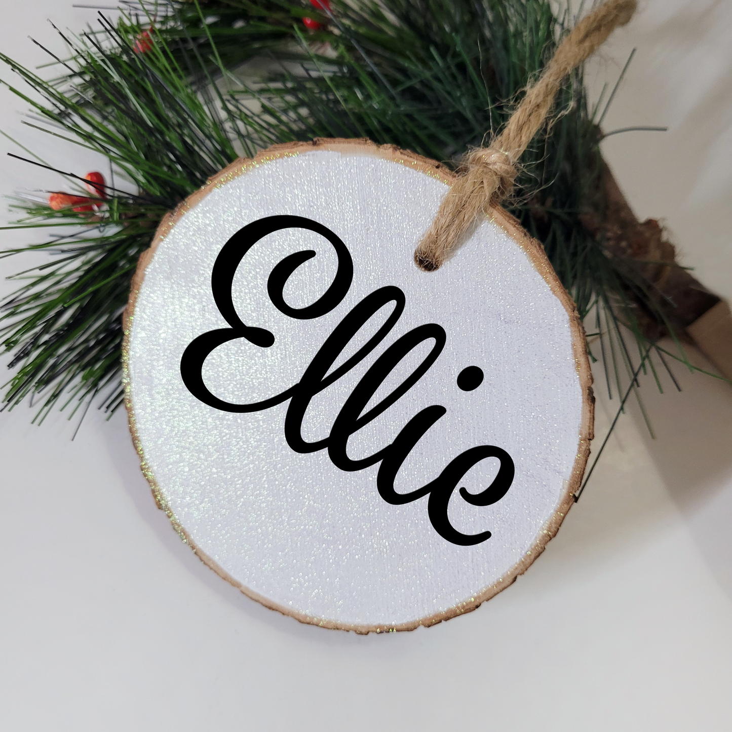 Personalized Wood Slice Ornament