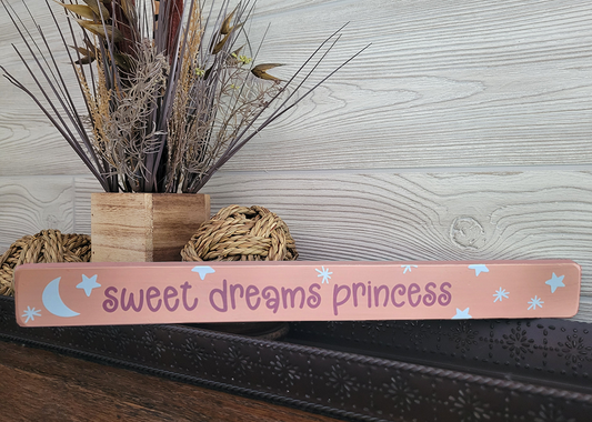 Sweet Dreams Princess Wood Shelf Decor