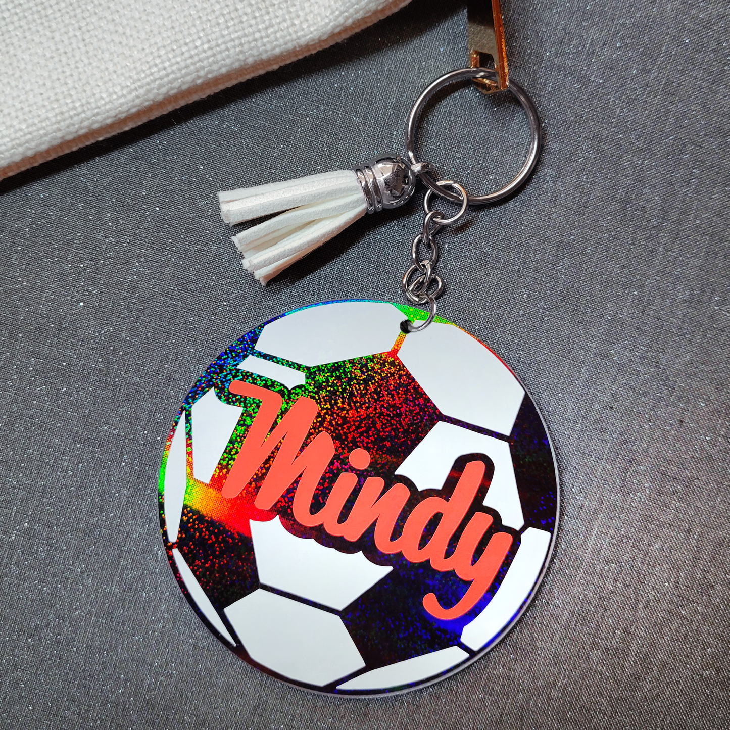 Soccer Ball Custom Acrylic Keychain