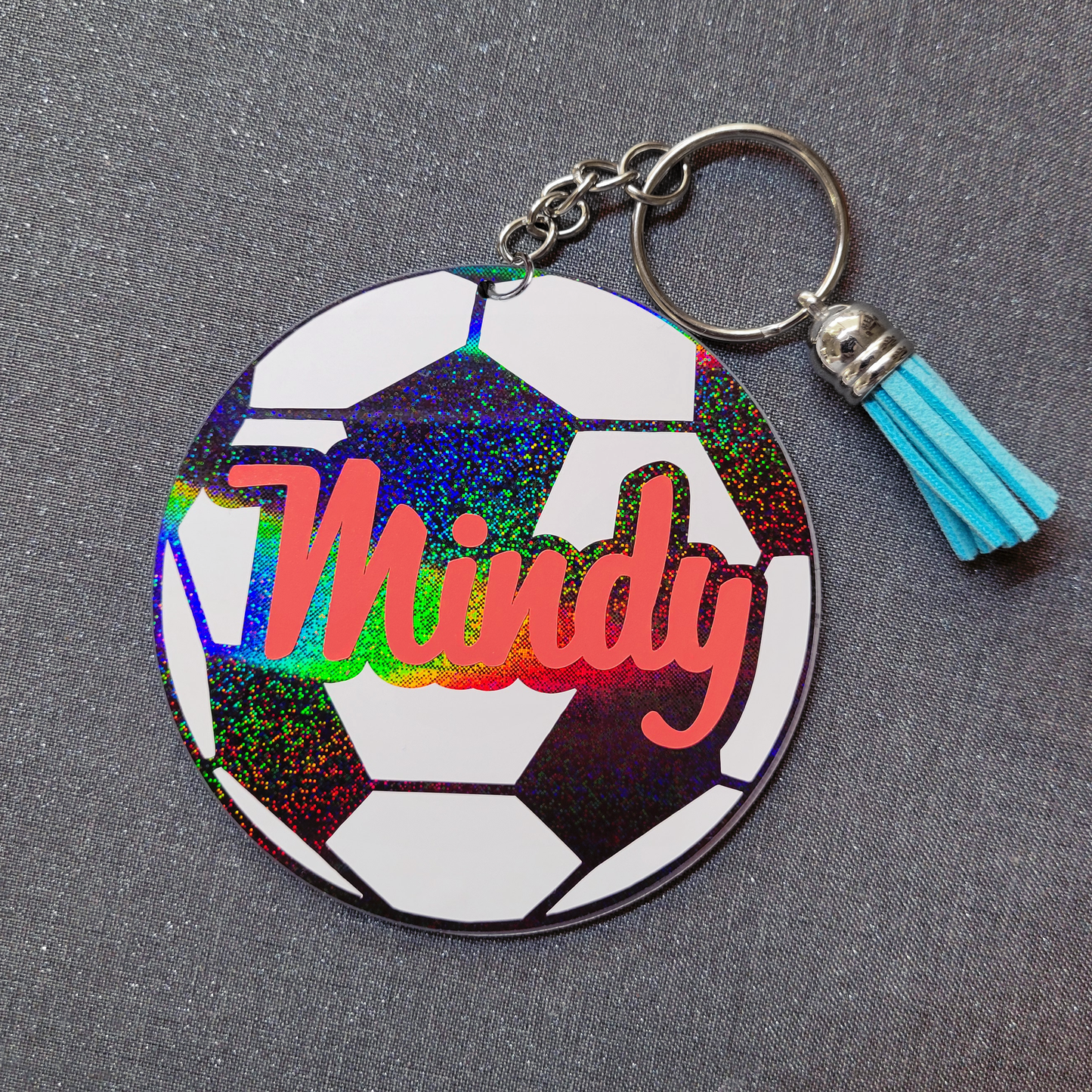 Soccer Ball Custom Acrylic Keychain