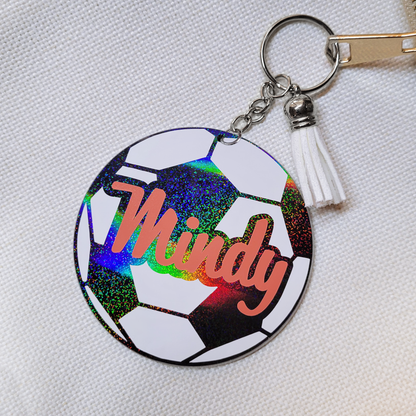 Soccer Ball Custom Acrylic Keychain