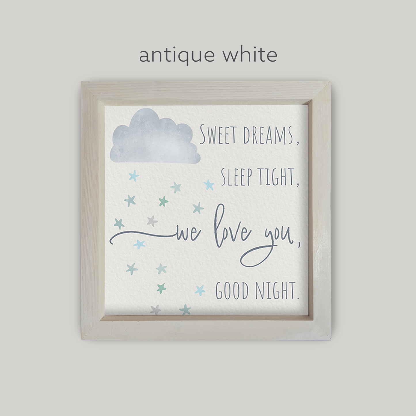 Sweet Dreams Framed Wall Art in Blue