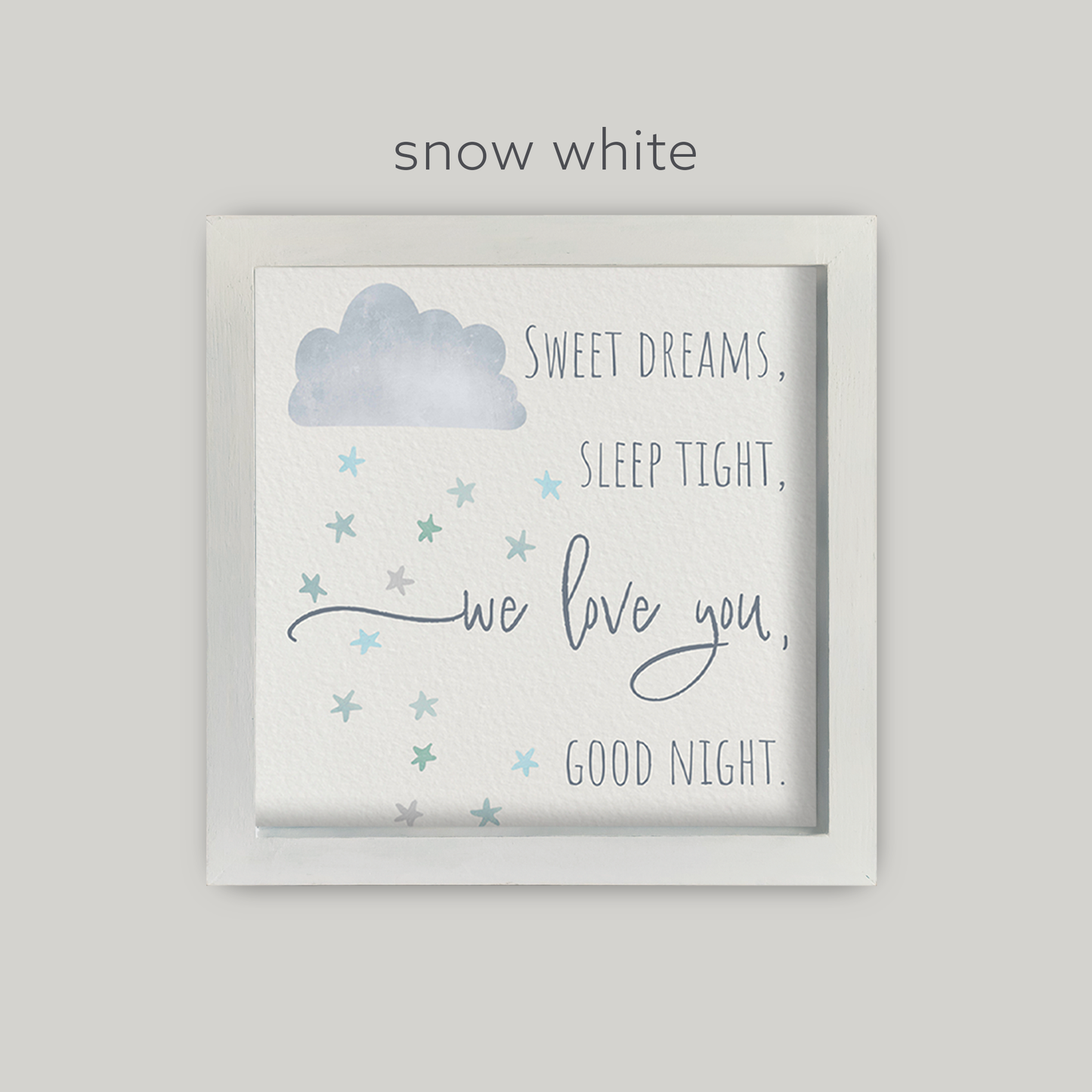 Sweet Dreams Framed Wall Art in Blue