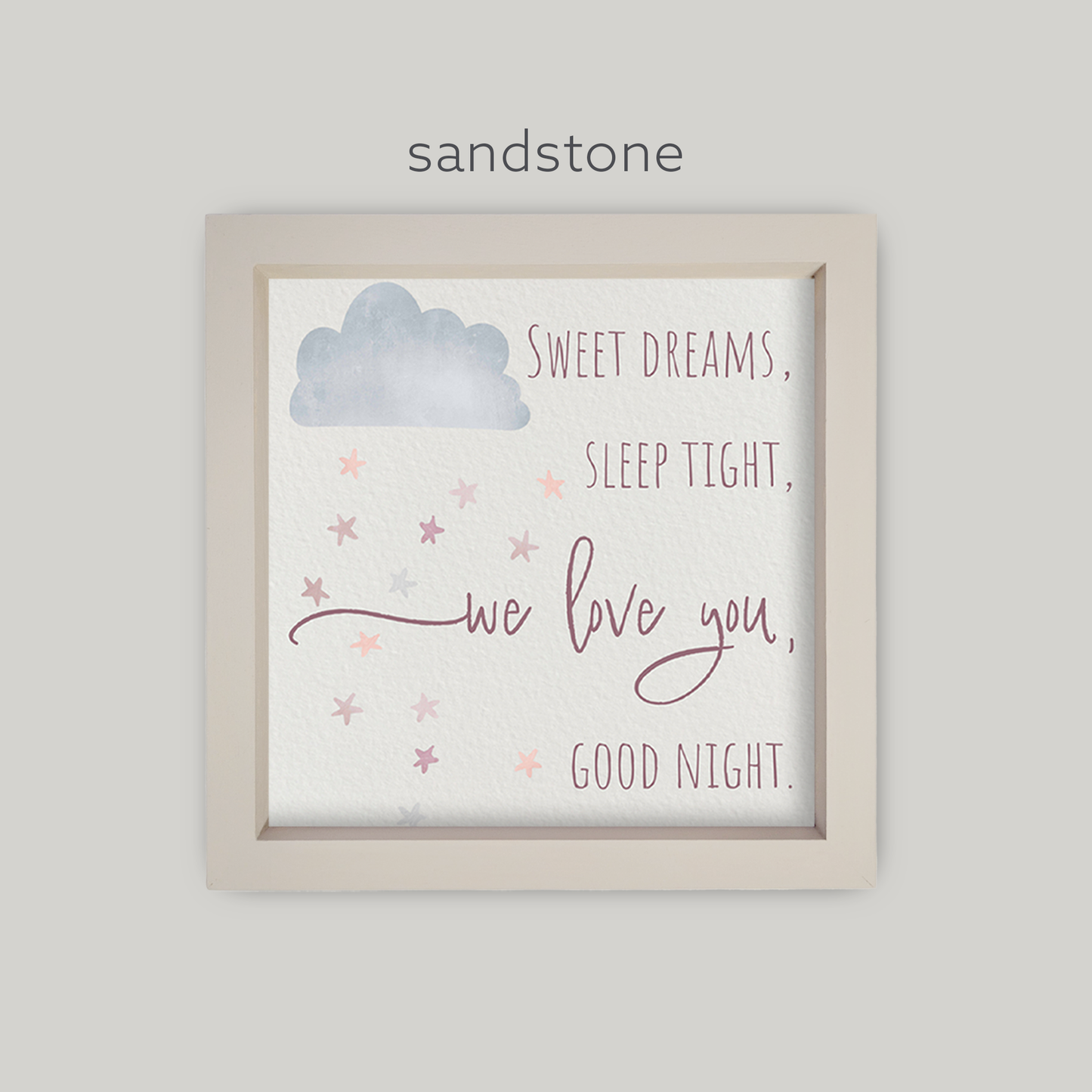 Sweet Dreams Framed Wall Art in Pink