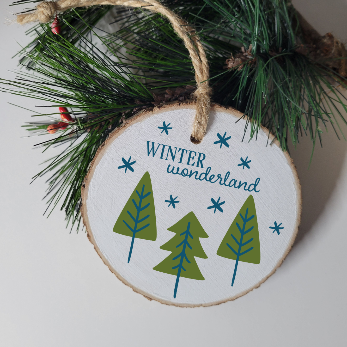 Winter Wonderland Wood Slice Ornament