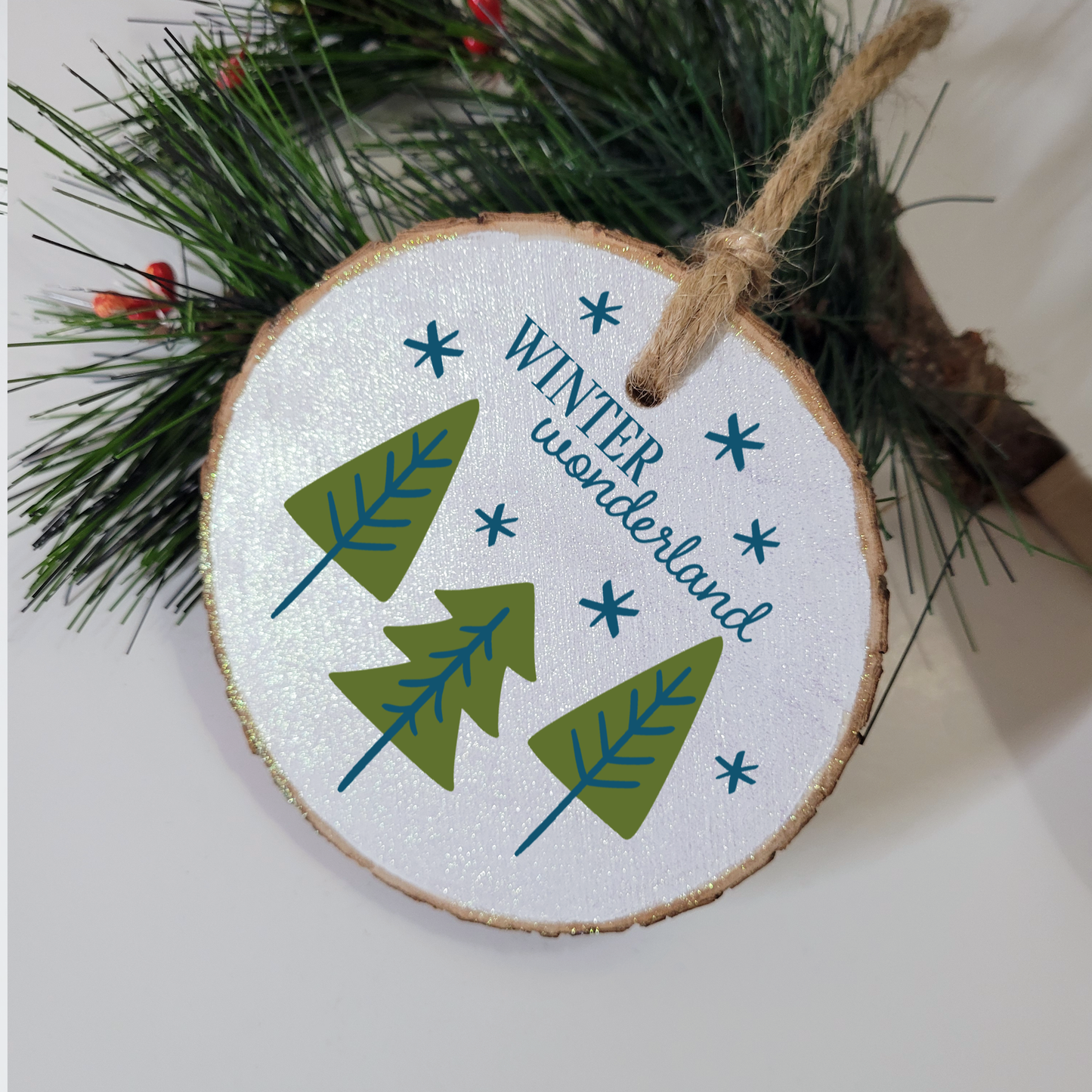 Winter Wonderland Wood Slice Ornament