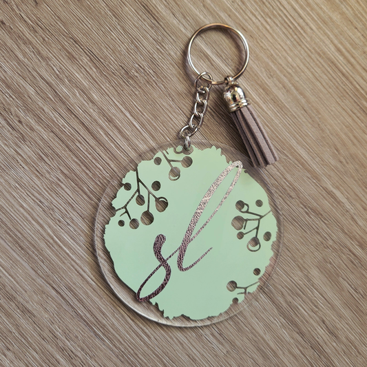 Botanic Flora Custom Acrylic Keychain