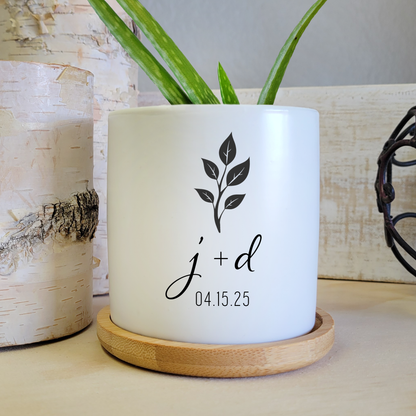 Bride + Groom Ceramic Planter Pot