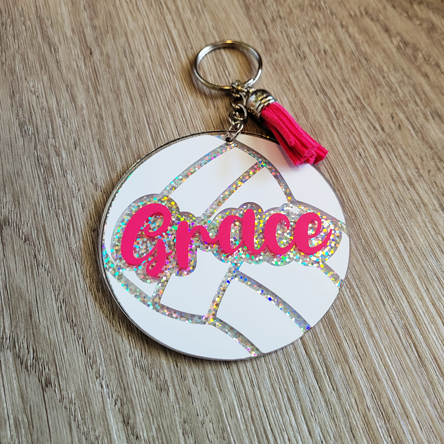 Volleyball Custom Acrylic Keychain