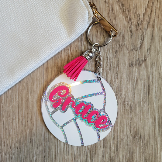 Volleyball Custom Acrylic Keychain